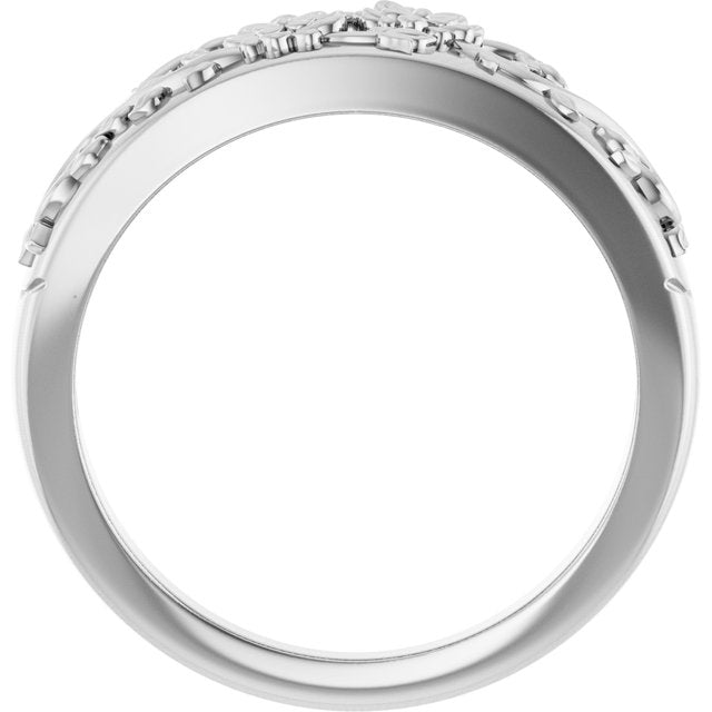 Sterling Silver Floral Ring