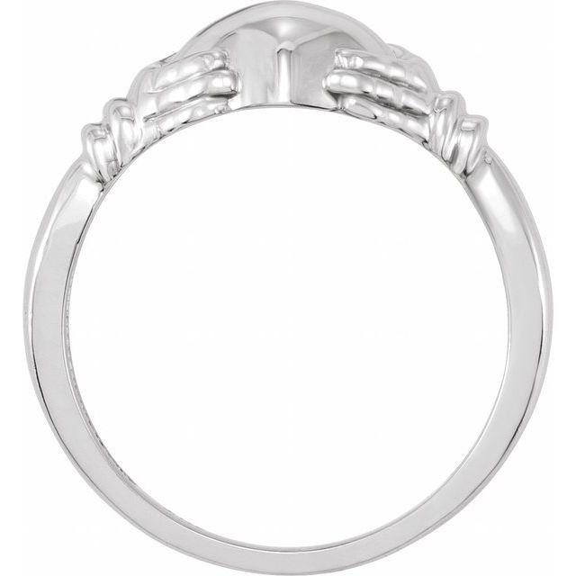 Sterling Silver Claddagh Band Size 7