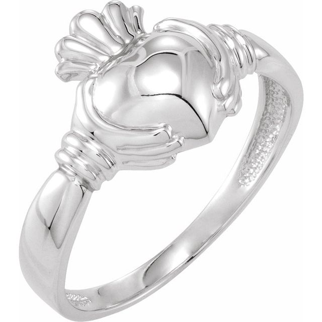 Sterling Silver Claddagh Band Size 11