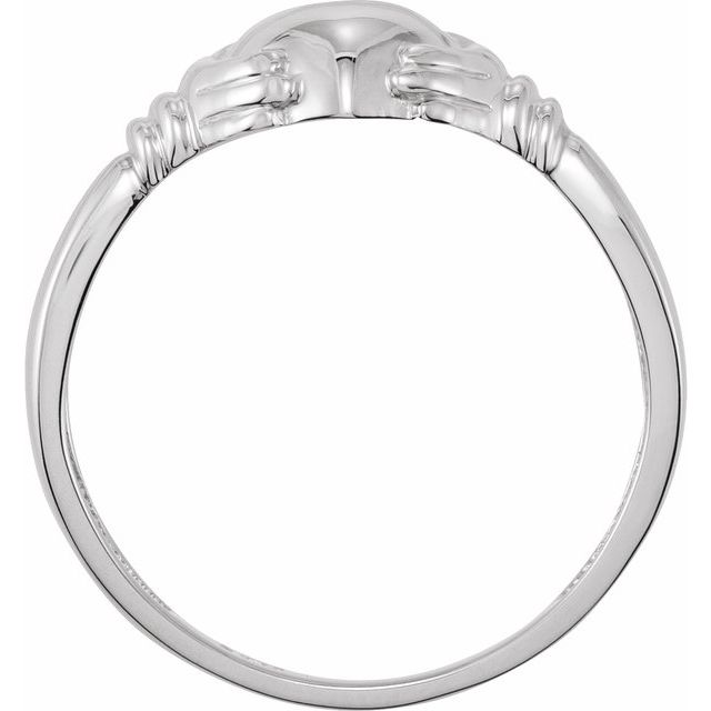 Sterling Silver Claddagh Band Size 11