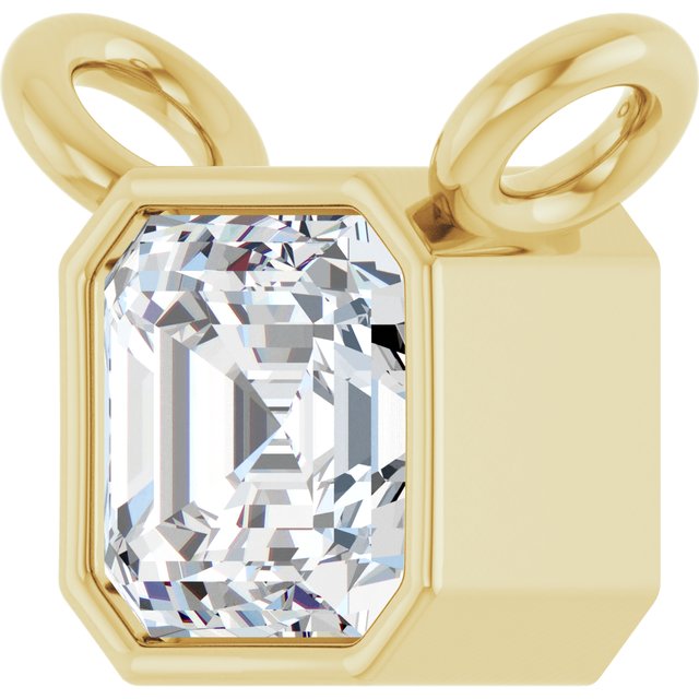 14K Yellow 1/4 CT Lab-Grown Diamond Necklace Center