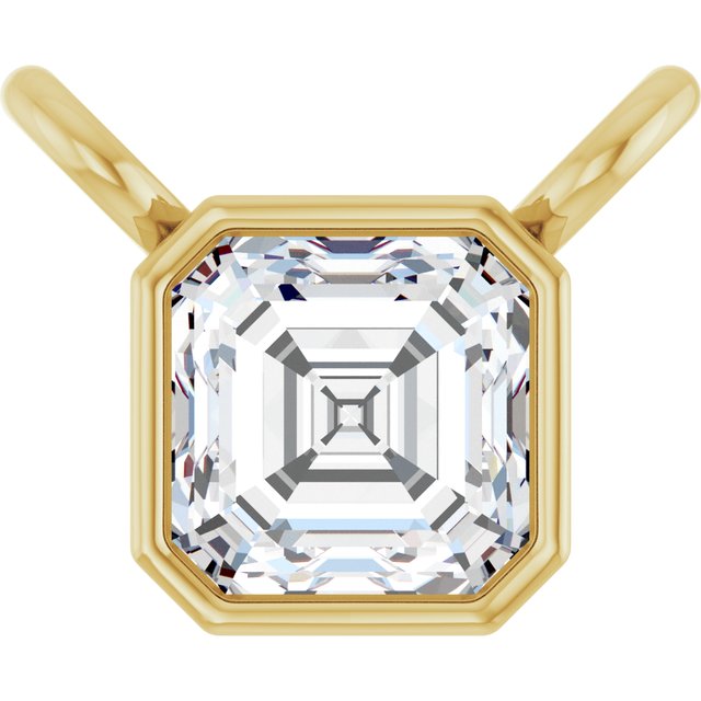 14K Yellow 1/4 CT Lab-Grown Diamond Necklace Center