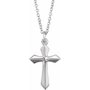 Sterling Silver Cross 18' Necklace