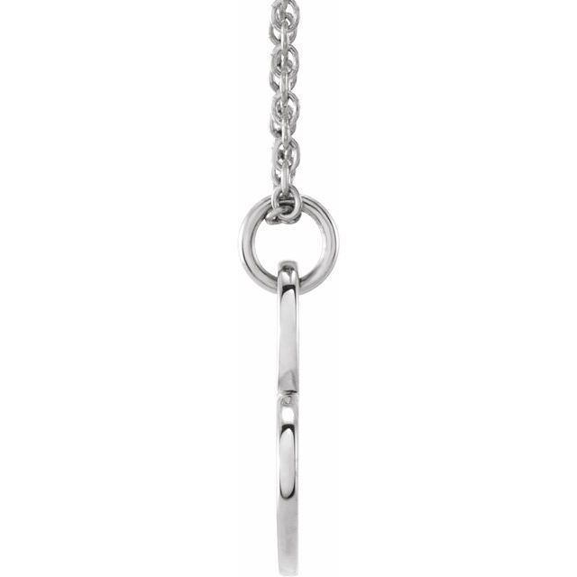 Sterling Silver Engravable Sideways Heart 16-18' Necklace
