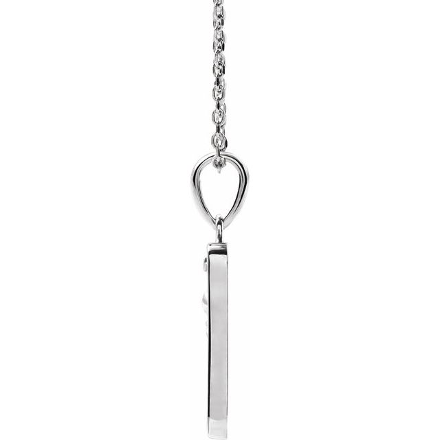 Sterling Silver Dagger & Rose 16-18' Necklace