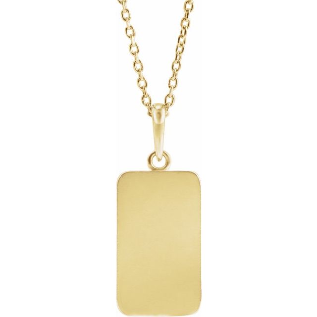 14K Yellow Dagger & Rose 16-18' Necklace