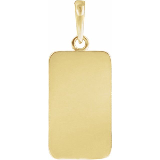 14K Yellow Dagger & Rose Pendant