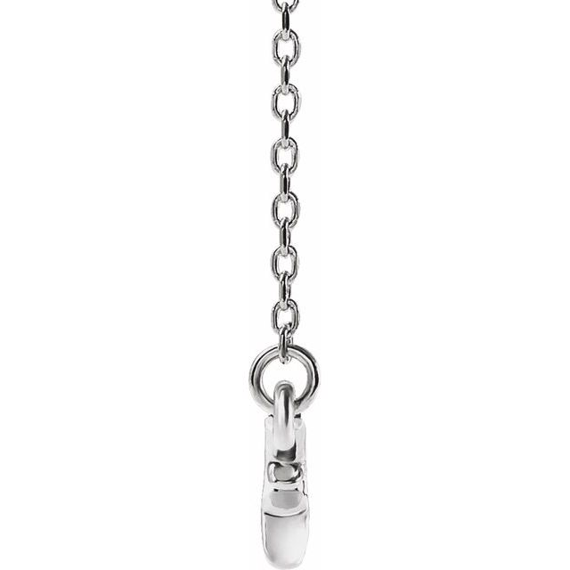 Sterling Silver Branch Bar 16-18' Necklace