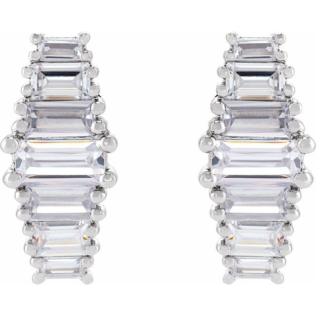 14K White 1 1/2 CTW Lab-Grown Diamond Earrings