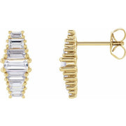 14K Yellow 1 1/2 CTW Lab-Grown Diamond Earrings