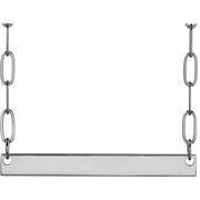 Sterling Silver Engravable Bar 18' Necklace
