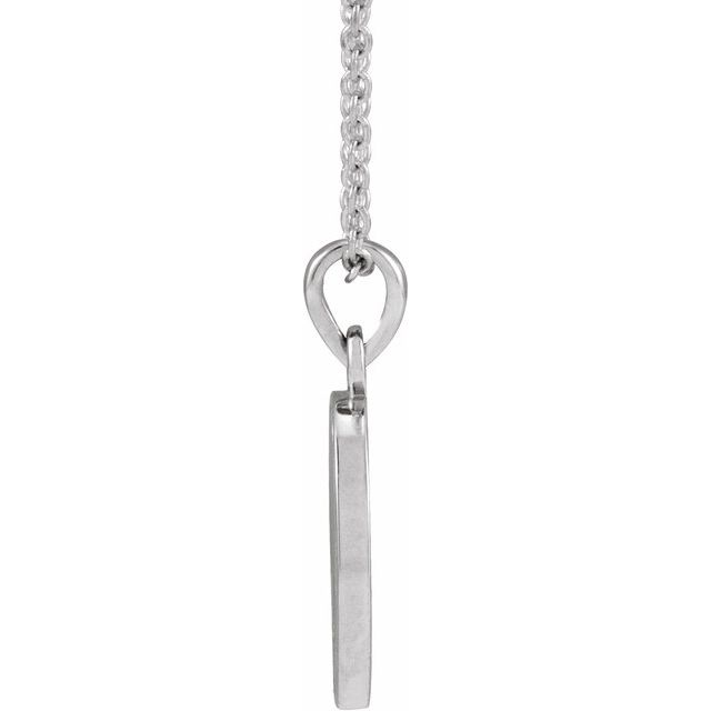 Sterling Silver Retro 'Love' 16-18' Necklace