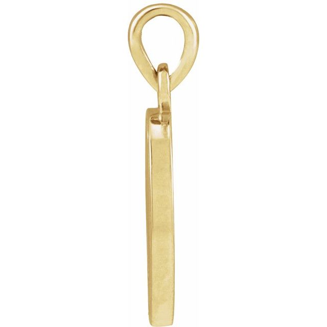 14K Yellow Retro 'Love' Pendant