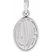 Sterling Silver Retro 'Love' Pendant
