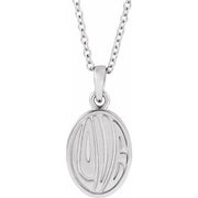 Sterling Silver Retro 'Love' 16-18' Necklace
