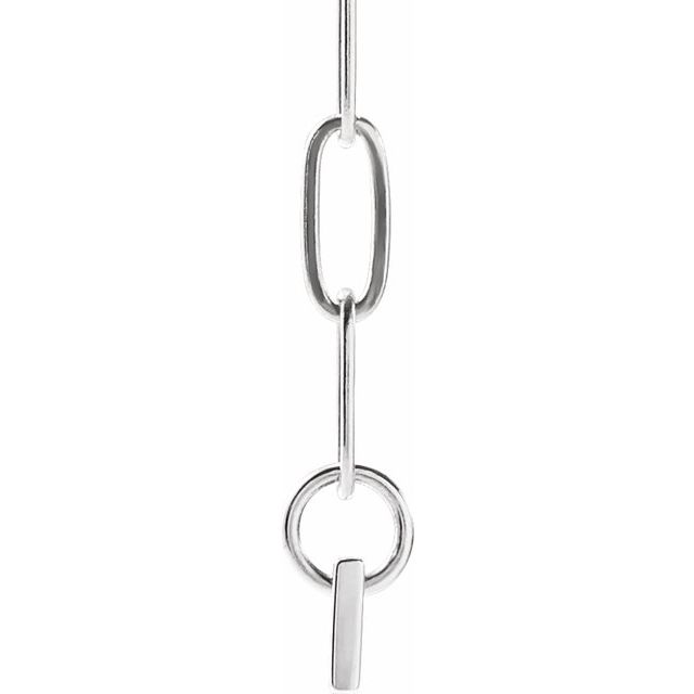 Sterling Silver Engravable Bar 18' Necklace