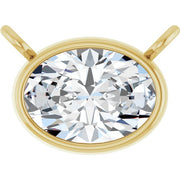 14K Yellow 3/4 CT Lab-Grown Diamond Necklace Center