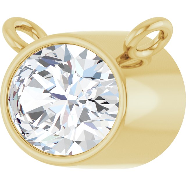 14K Yellow 3/4 CT Lab-Grown Diamond Necklace Center