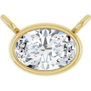14K Yellow 1/3 CT Lab-Grown Diamond Necklace Center