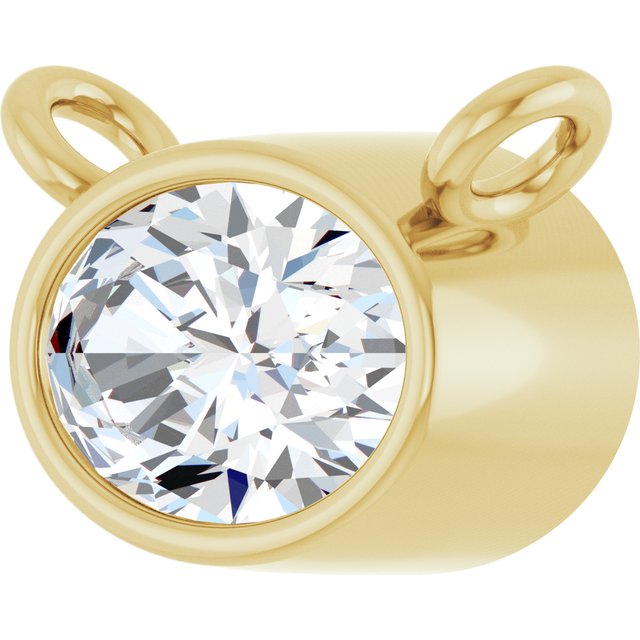 14K Yellow 1/3 CT Lab-Grown Diamond Necklace Center