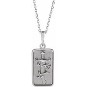 Sterling Silver Dagger & Rose 16-18' Necklace