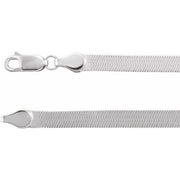 14K White 4.6 mm Flexible Herringbone 20' Chain