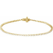 14K Yellow 1 1/2 CTW Lab-Grown Diamond 7 1/4' Line Bracelet