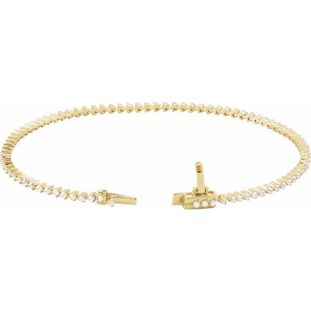 14K Yellow 1 1/2 CTW Natural Diamond 7 1/4' Line Bracelet