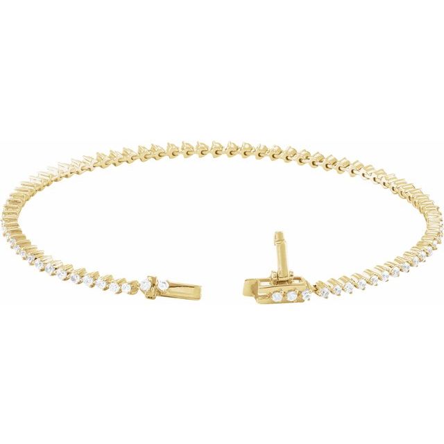 14K Yellow 1 1/2 CTW Lab-Grown Diamond 7 1/4' Line Bracelet