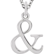 14K White Ampersand 16' Necklace