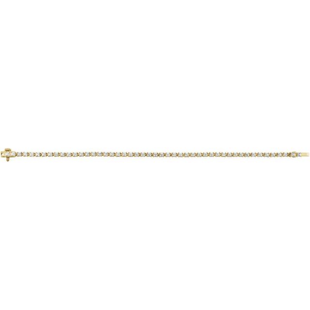 14K Yellow 2 1/2 CTW Lab-Grown Diamond 7' Line Bracelet