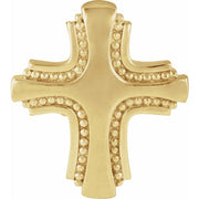14K Yellow 19.75x17 mm Cross Slide Pendant