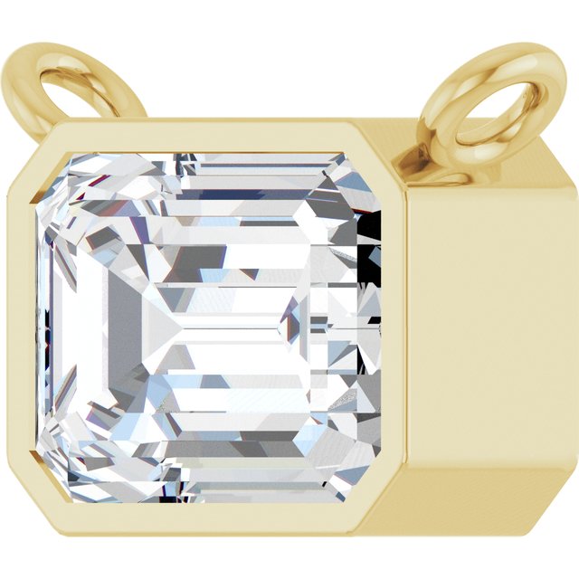 14K Yellow 1 1/4 CT Lab-Grown Diamond Necklace Center