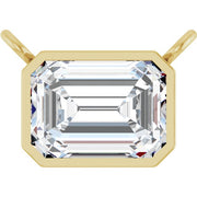 14K Yellow 1 1/4 CT Lab-Grown Diamond Necklace Center