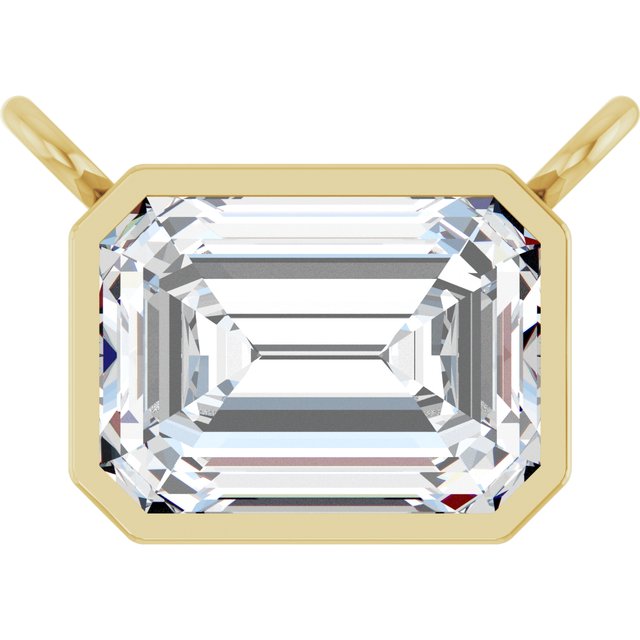 14K Yellow 1 1/4 CT Lab-Grown Diamond Necklace Center