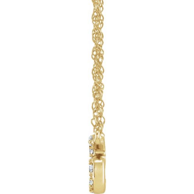 14K Yellow 1/10 CTW Natural Diamond Lowercase Initial S 16' Necklace