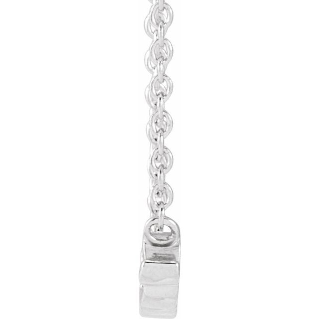 14K White Script 'XO' 18' Necklace