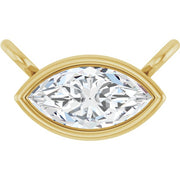 14K Yellow 1/4 CT Lab-Grown Diamond Necklace Center