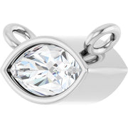 14K White 1/4 CT Lab-Grown Diamond Necklace Center