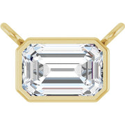 14K Yellow 5/8 CT Lab-Grown Diamond Necklace Center