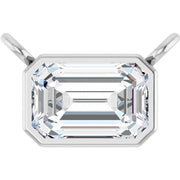 14K White 5/8 CT Lab-Grown Diamond Necklace Center