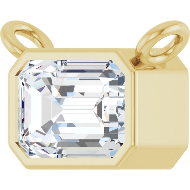 14K Yellow 5/8 CT Lab-Grown Diamond Necklace Center
