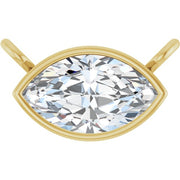 14K Yellow 1/3 CT Lab-Grown Diamond Necklace Center