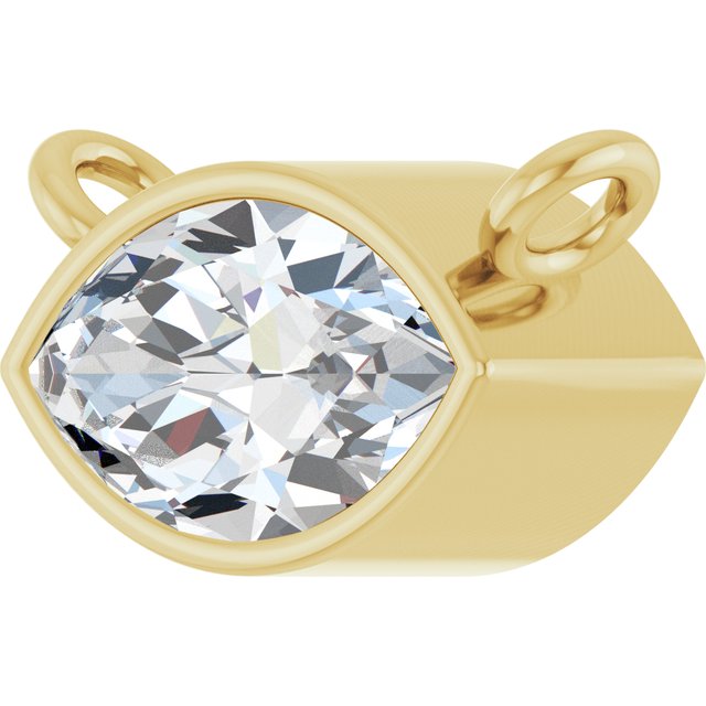 14K Yellow 1/3 CT Lab-Grown Diamond Necklace Center