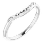 14K White Band for 8x6 mm Pear Ring