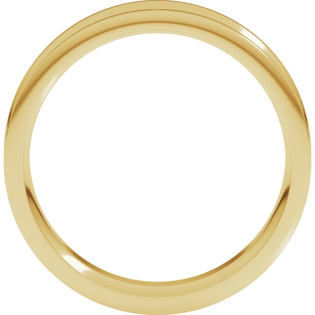 14k Yellow 6 Mm Comfort-fit Reverse Knife Band Size 6