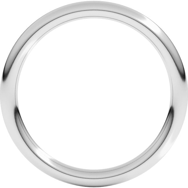 14k X1 White 2 Mm Comfort-fit Full Round Band Size 11.5