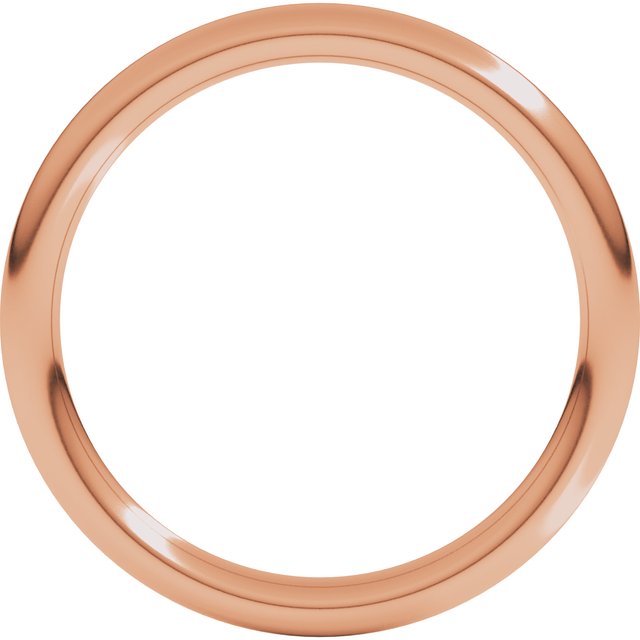 14k Rose 2 Mm Comfort-fit Full Round Band Size 3.5