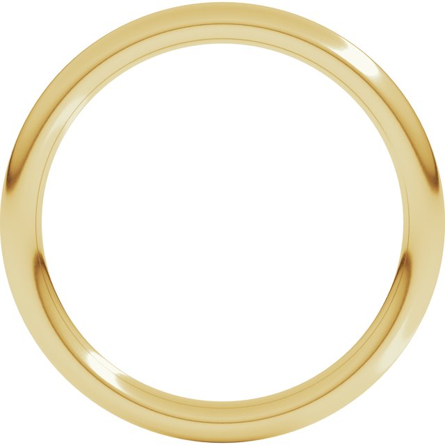 18k Yellow 2 Mm Comfort-fit Full Round Band Size 7.5