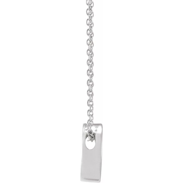 14k White 10 Mm Engravable Disc 16-18' Necklace